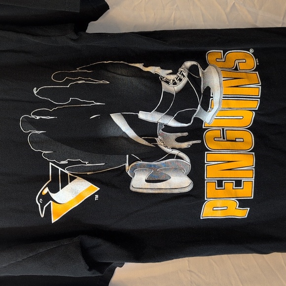 Vintage Home Team 90s NHL Pittsburgh Penguins Breakout T-shirt Size Medium - Picture 10 of 12
